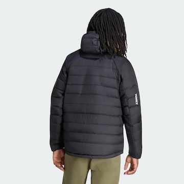 ADIDAS TERREX Μπουφάν πεζοπορίας ' Xperior CLIMAWARM+ Down Hooded' σε μαύρο