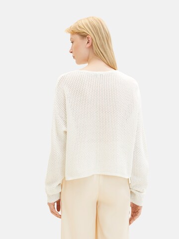 TOM TAILOR Sweater in White