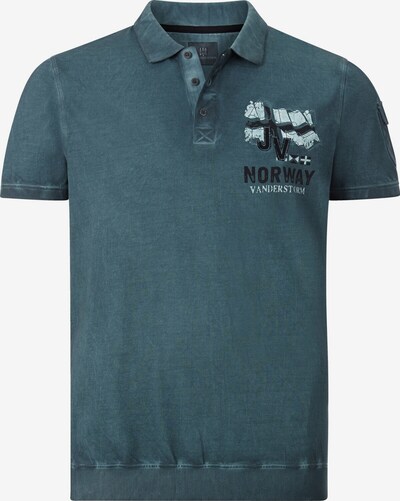 Jan Vanderstorm T-Shirt 'Alsing' en pétrole / vert clair / noir, Vue avec produit