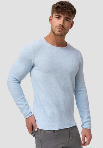 INDICODE JEANS Pullover 'Loakim' in Blau: predná strana