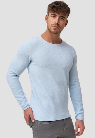 INDICODE JEANS Sweater 'Loakim' in Blue: front