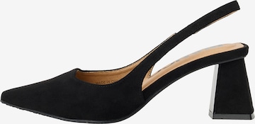 Bianco Slingpumps 'Maralyn' in Zwart: voorkant