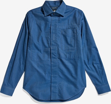 Coupe regular Chemise G-Star RAW en bleu : devant