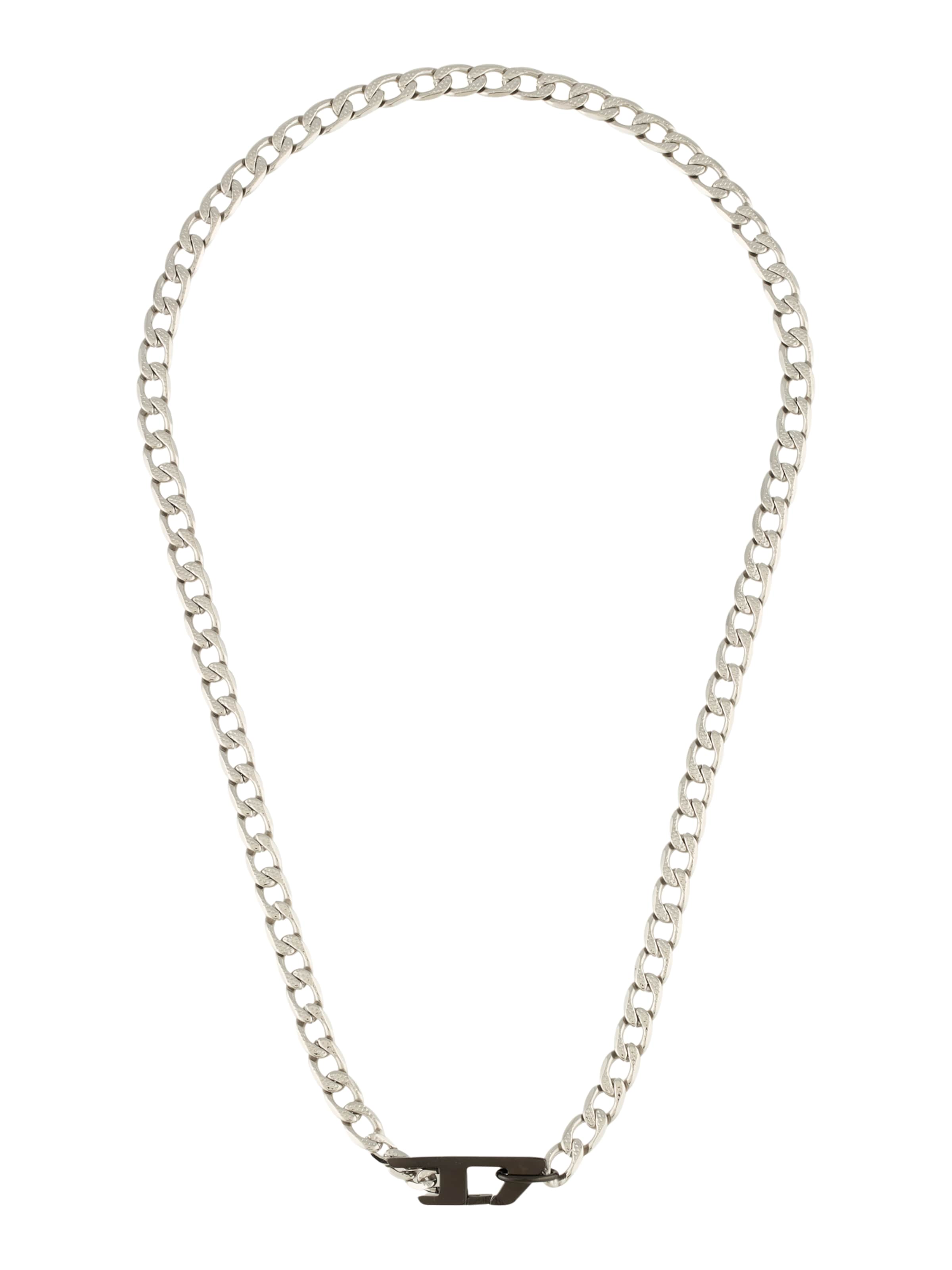 DIESEL Αλυσίδα σε ασημί: μπροστά