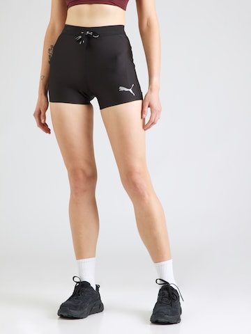 PUMA Skinny Fit Спортен панталон 'Raceday Ultraform' в черно: отпред