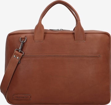 Plevier Document Bag in Brown: front