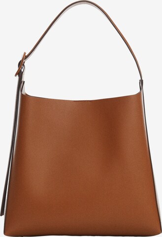 MANGO Shoulder Bag 'Winnie' in Brown: front