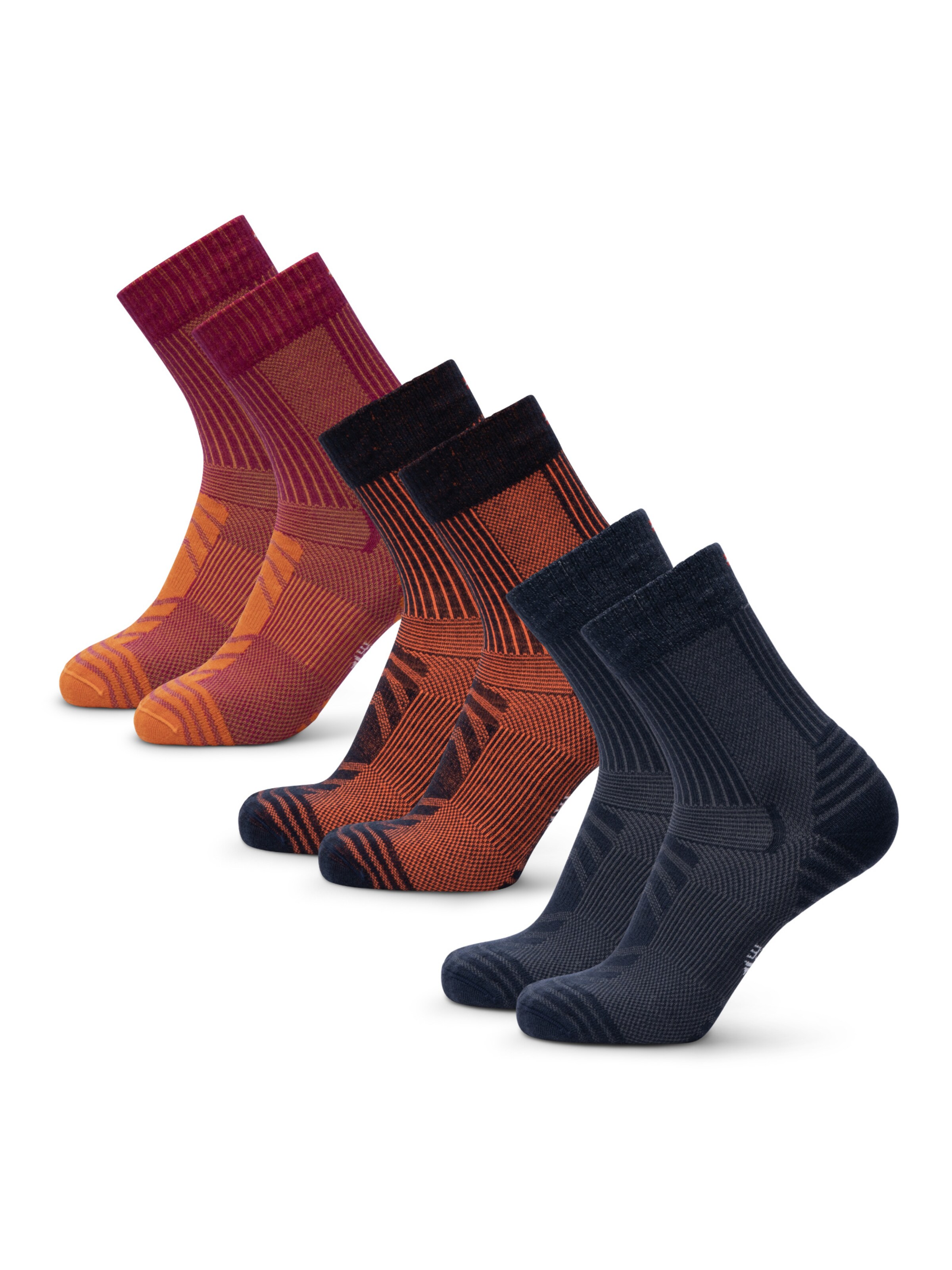 DANISH ENDURANCE Sportssokker 'Light Hiking Crew' i orange