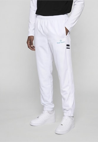 Effilé Pantalon de sport 'Termoli' Sergio Tacchini en blanc : devant