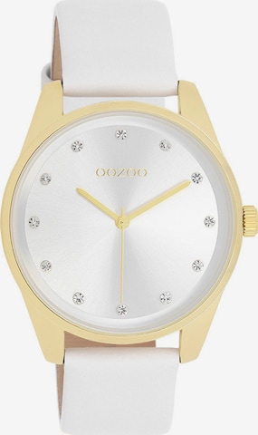 OOZOO Analog Watch in White: front