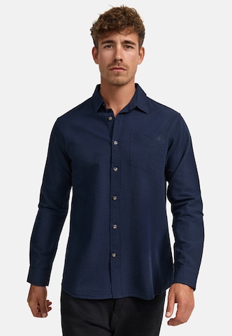 Coupe regular Chemise 'Caix' INDICODE JEANS en bleu : devant