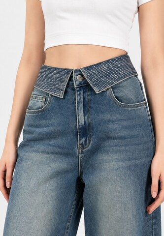 Elara Wide leg Jeans 'Wide Balloon' in Blue