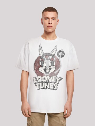 F4NT4STIC Shirt 'Looney Tunes Looney Tunes Bugs Bunny' in Wit: voorkant