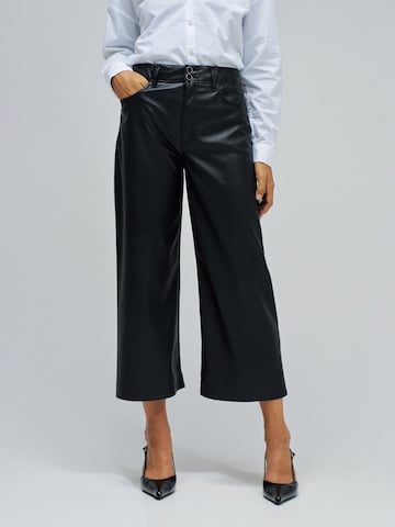 Wide Leg Pantalon 'True' Salsa Jeans en noir : devant
