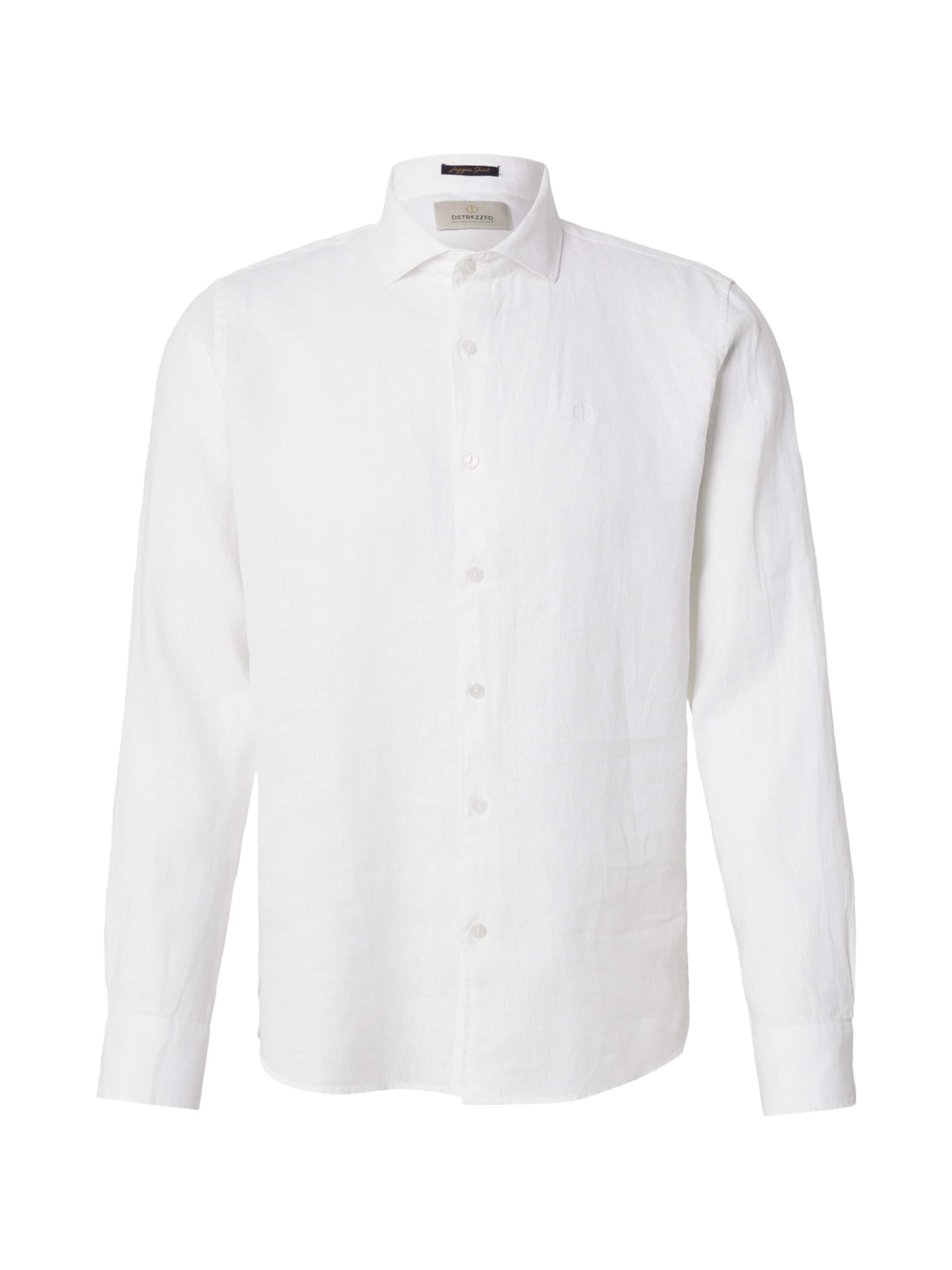 Dstrezzed Regular fit Πουκάμισο 'Jagger' σε λευκό: μπροστά