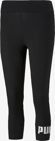 Skinny Pantalon de sport 'Essentials' PUMA en noir : devant