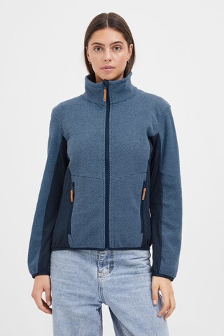 North Bend Fleece Jacket 'Helga' in Blue: front