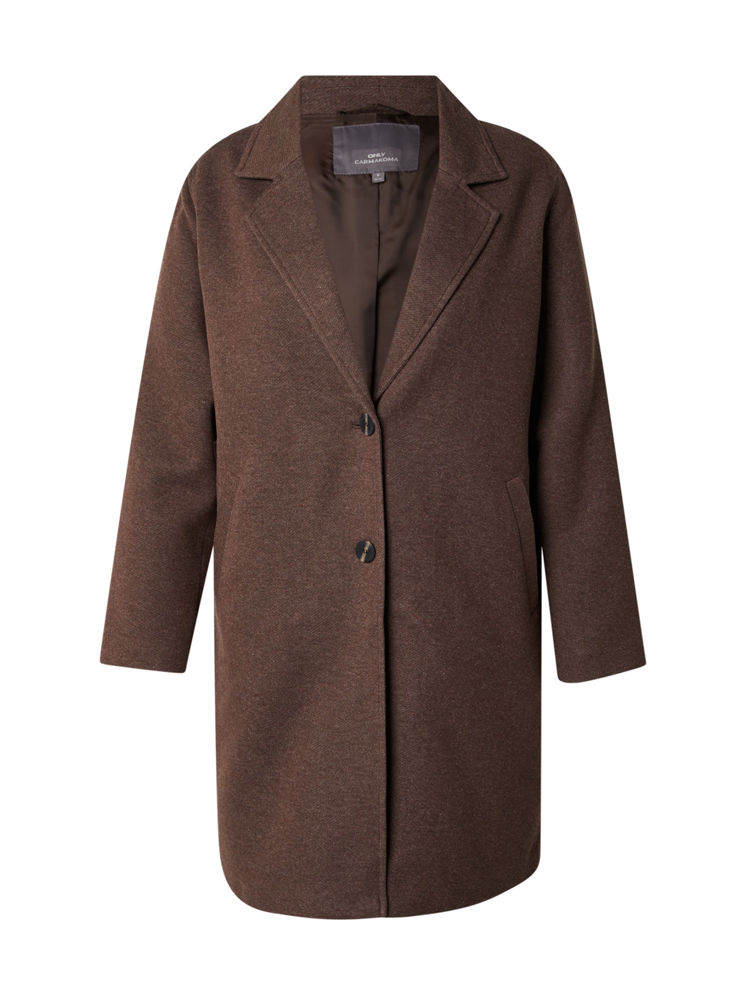ONLY Carmakoma Přechodný kabát 'CARSEDONA' – hnědá: přední strana