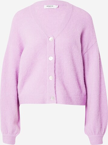 MSCH COPENHAGEN Knit Cardigan 'Petrinelle' in Purple: front