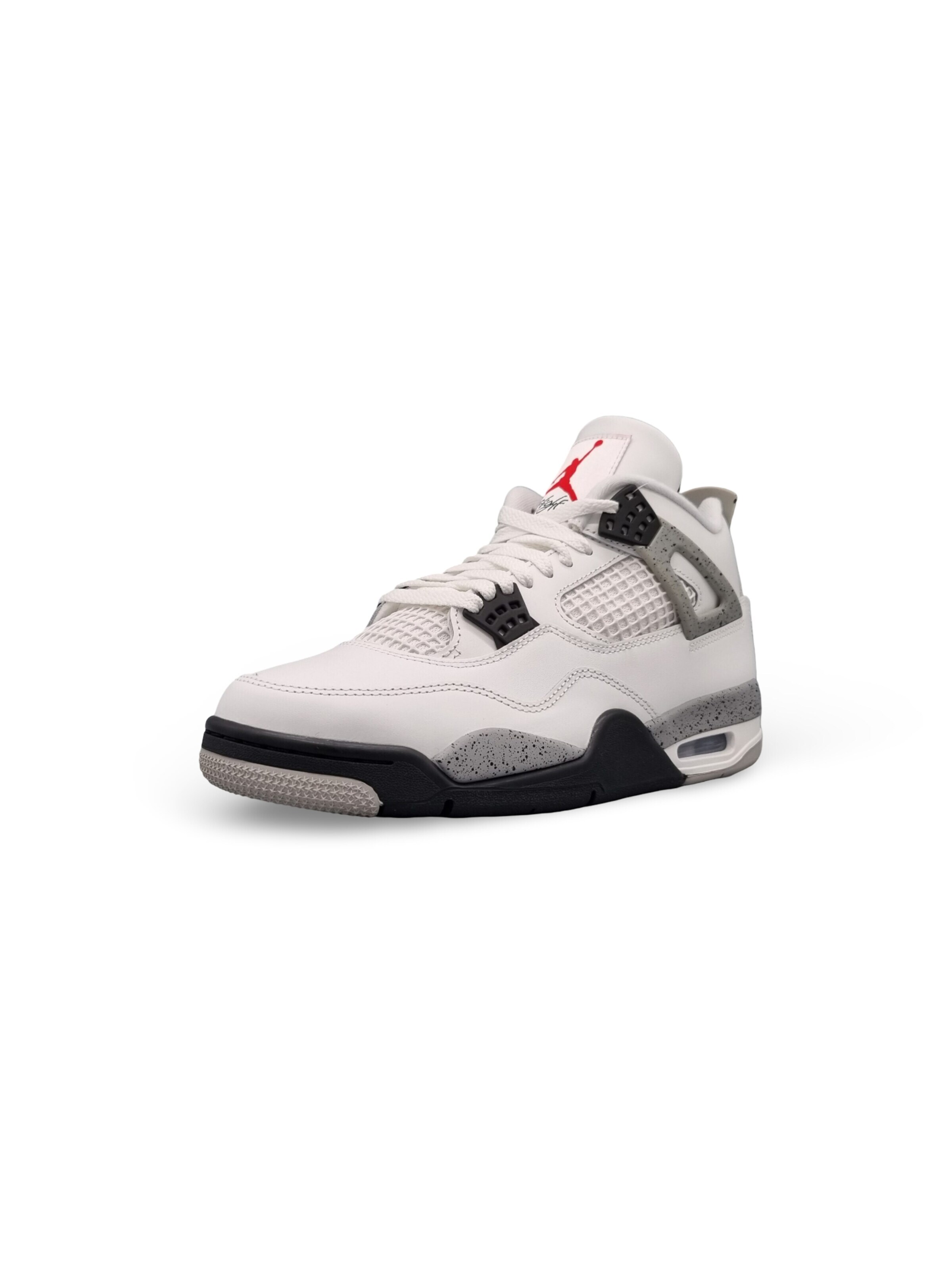 NIKE Sneakers 'Nike Air Jordan 4 White Cement' in White: front