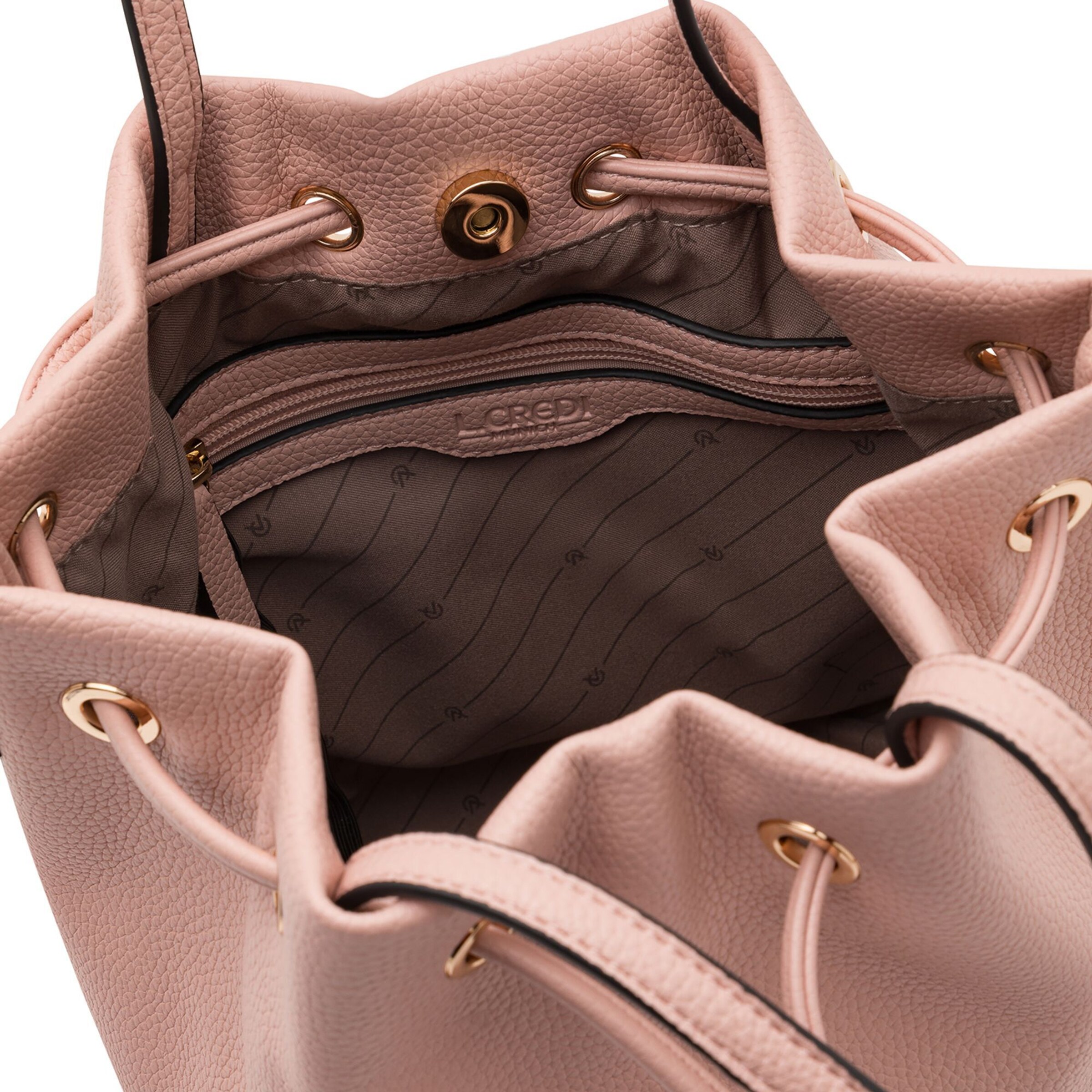 Borsa a sacco 'Obuna' di L.CREDI in rosa