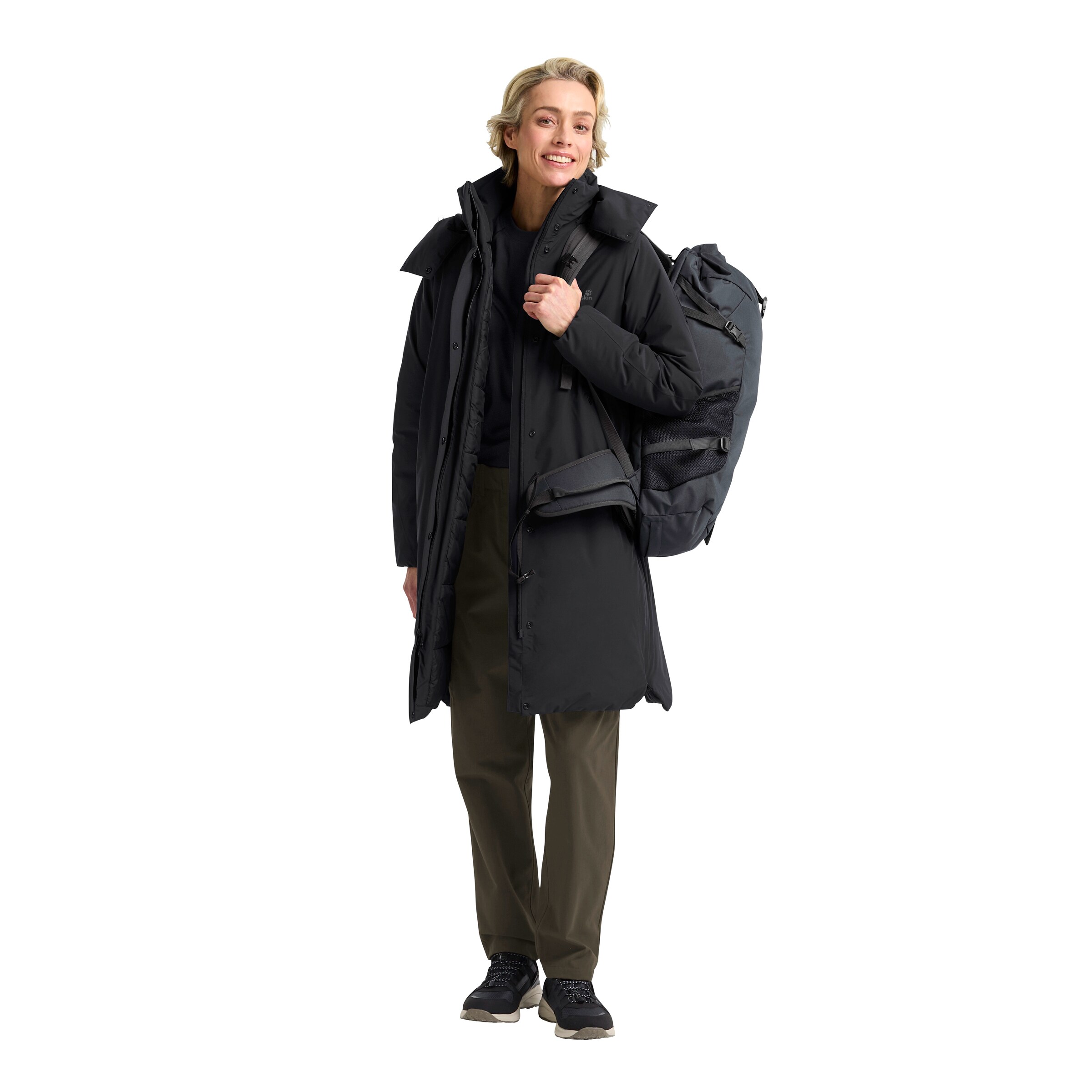 JACK WOLFSKIN Outdoor Coat in Black