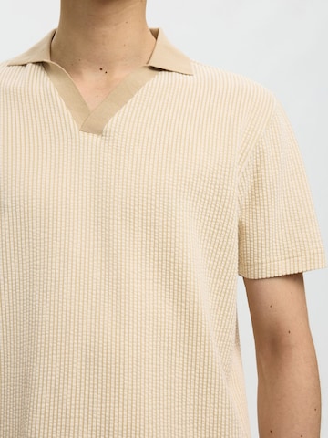 SELECTED Poloshirt in Beige