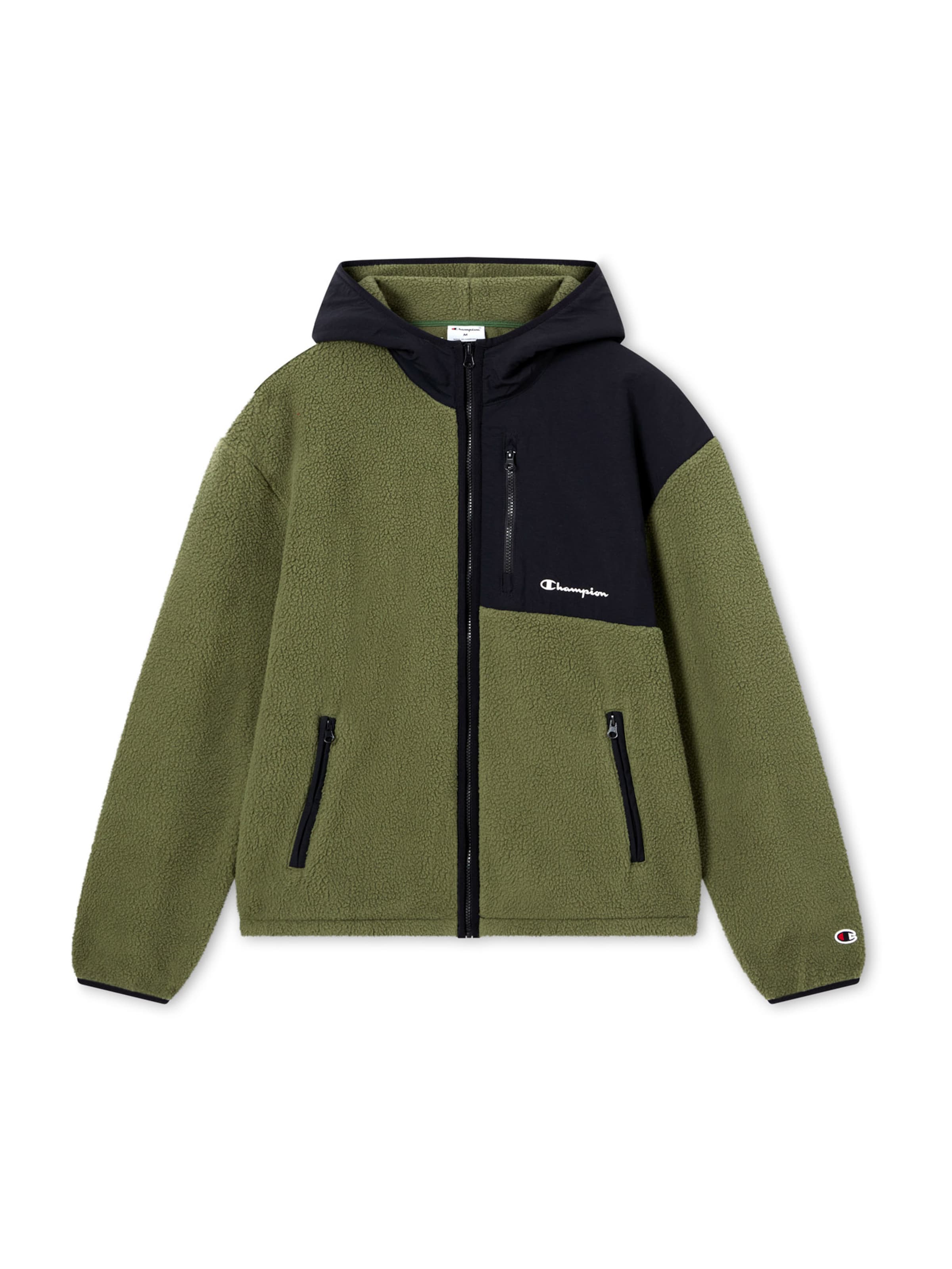 Champion Fleece jas in Groen: voorkant