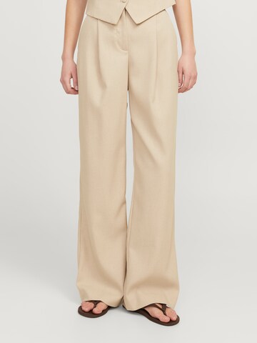JJXX Wide leg Pleat-front trousers 'JXEllis' in Beige: front