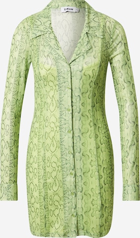 Abito camicia di TWIIN in verde: frontale