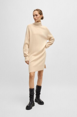 BOSS Strickkleid in Beige