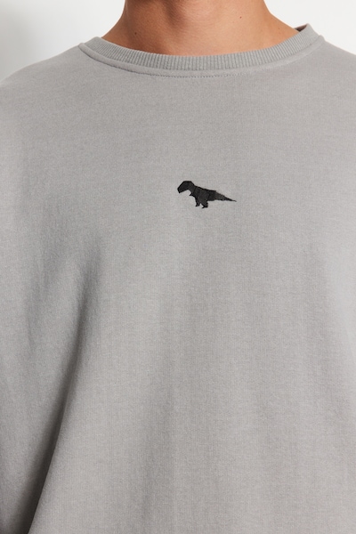 Trendyol Sweatshirt em M em cinzento claro / preto, Vista do artigo
