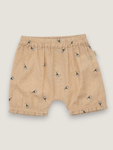 Pantalon 'Noelle Seersucker White Flowers Rose' LouieLouie en beige : devant