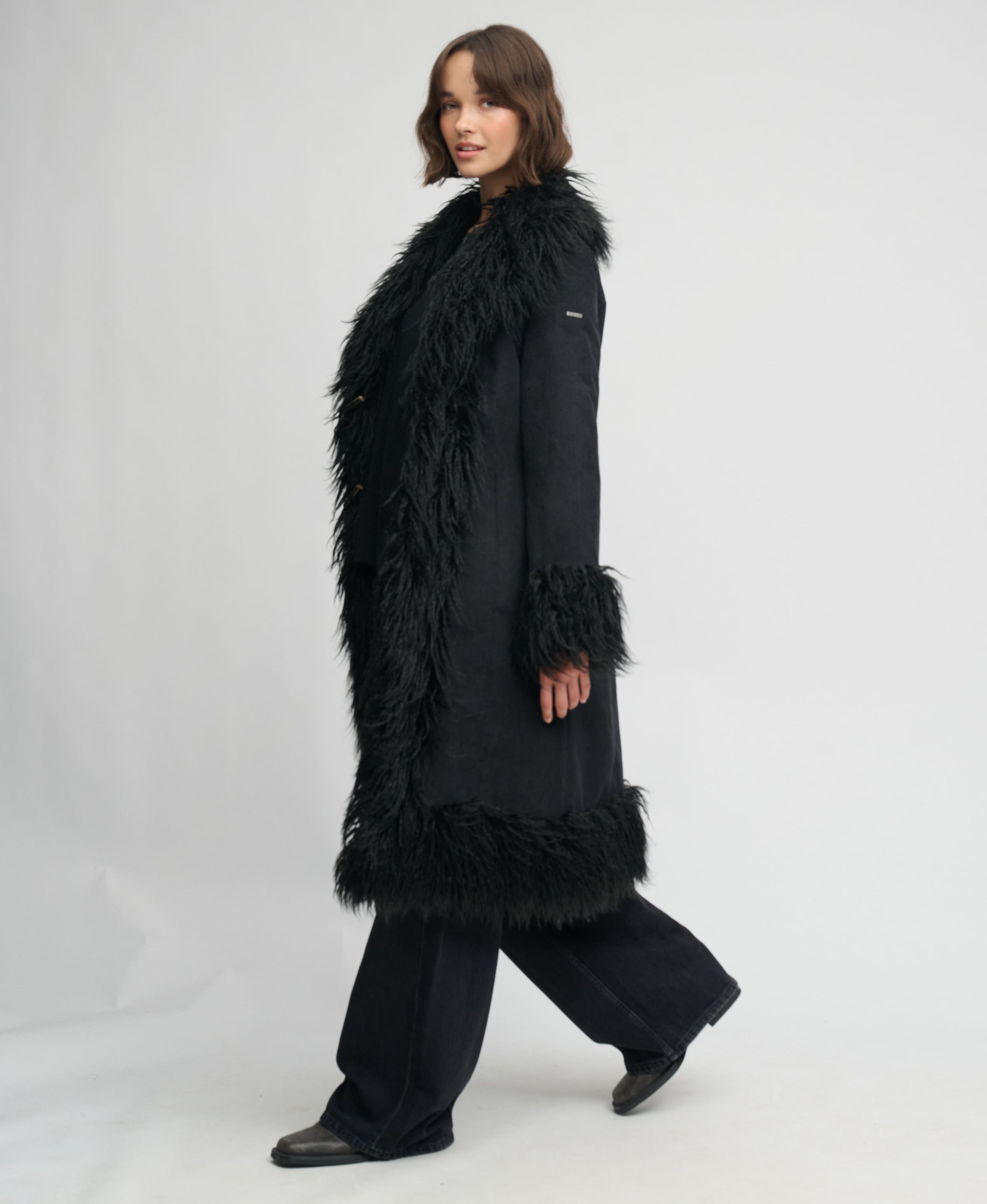 Manteau d’hiver 'Afghan' Superdry & Co en noir