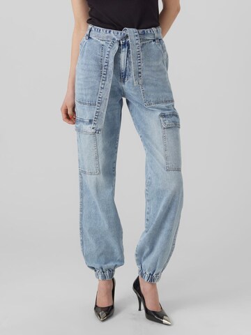 Tapered Jeans cargo 'Ella' di VERO MODA in blu: frontale