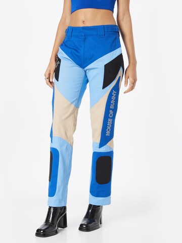 House of Sunny Regular Trousers in Blue: front