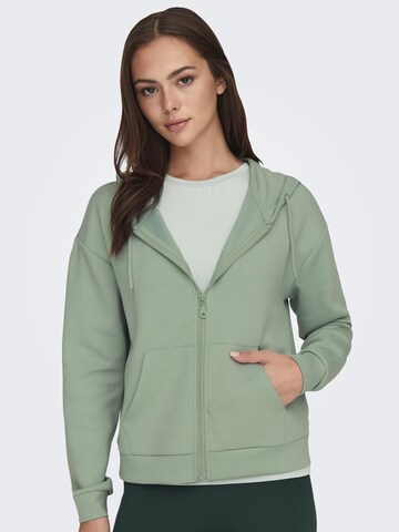 Veste de survêtement ONLY PLAY en vert : devant