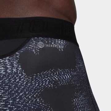 ADIDAS PERFORMANCE Športové nohavičky 'Techfit Allover Print' - Čierna