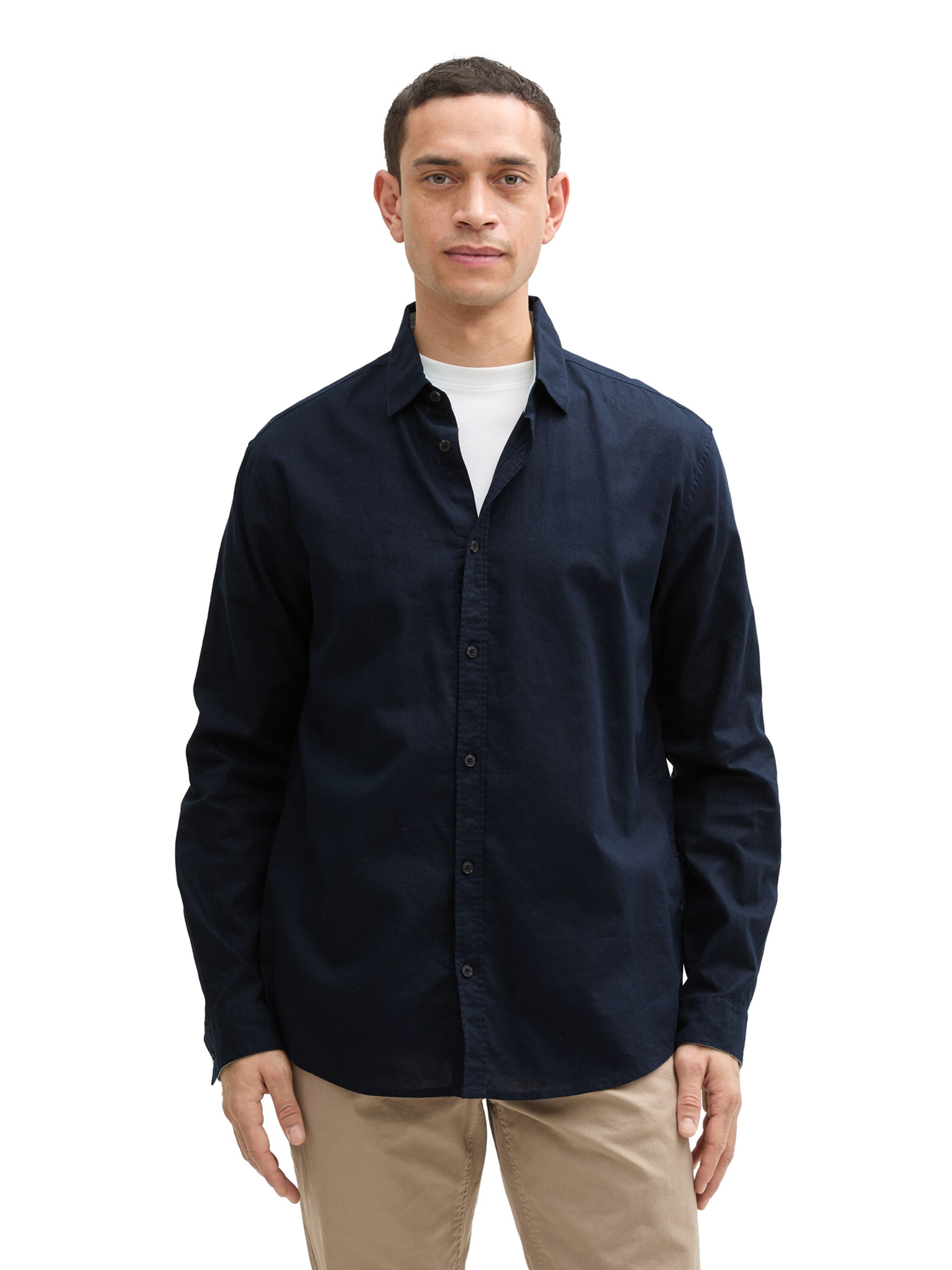 TOM TAILOR Regular fit Overhemd in Blauw: voorkant