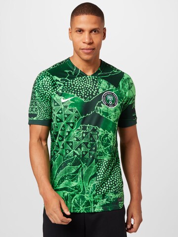 NIKE - Camisa funcionais 'Nigeria' em verde: frente