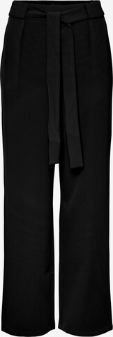 Pieces Petite Wide leg Pleat-Front Pants 'Noldana' in Black: front