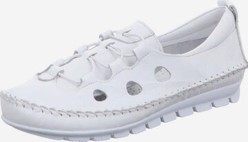 Gemini Classic Flats in White: front