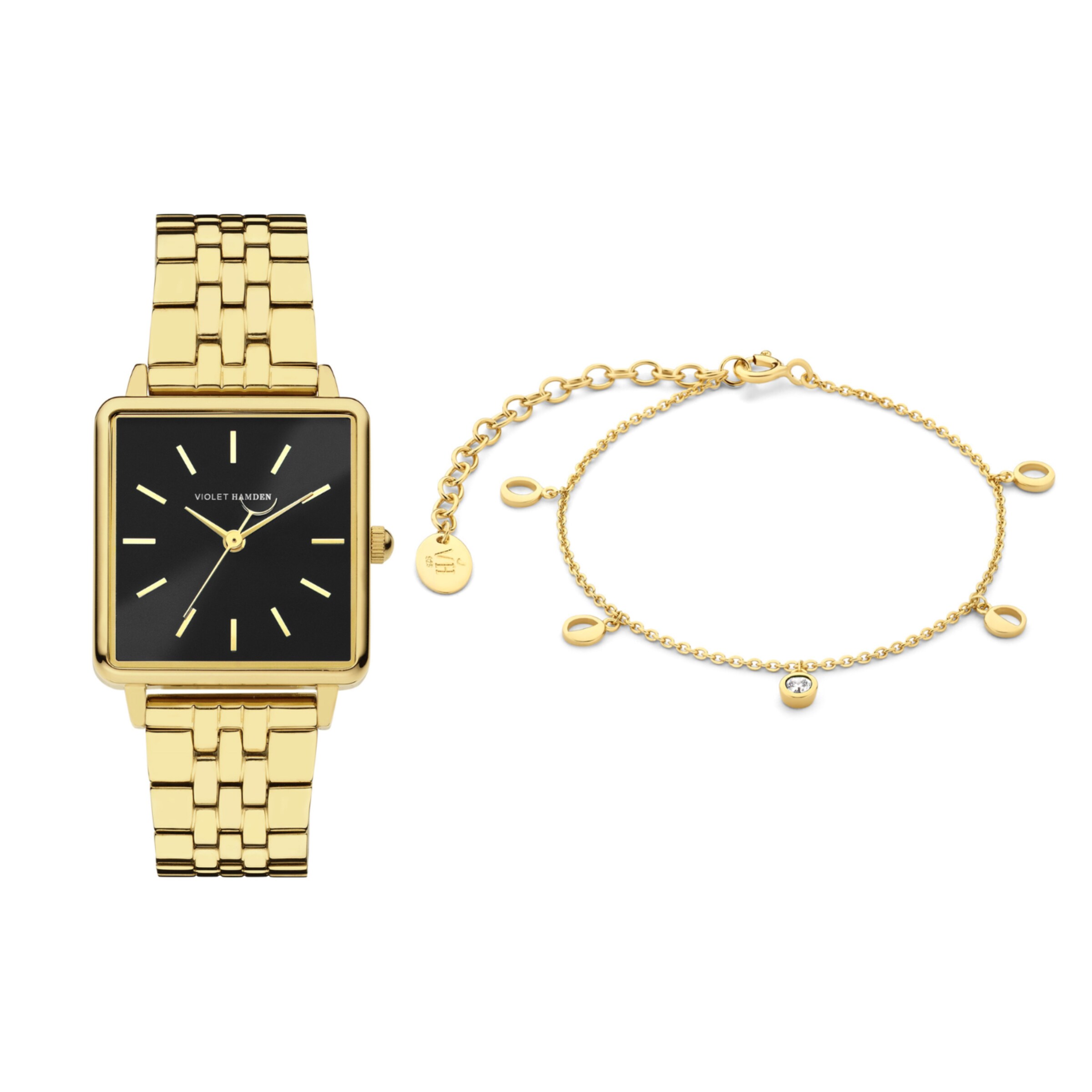 Violet Hamden Analog watch in Gold: front