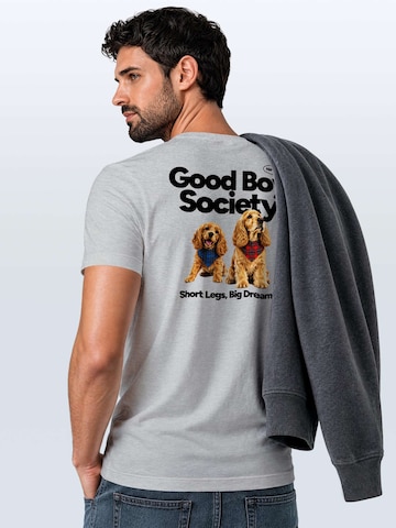 Neverless Shirt 'Good Boy Society' in Grey