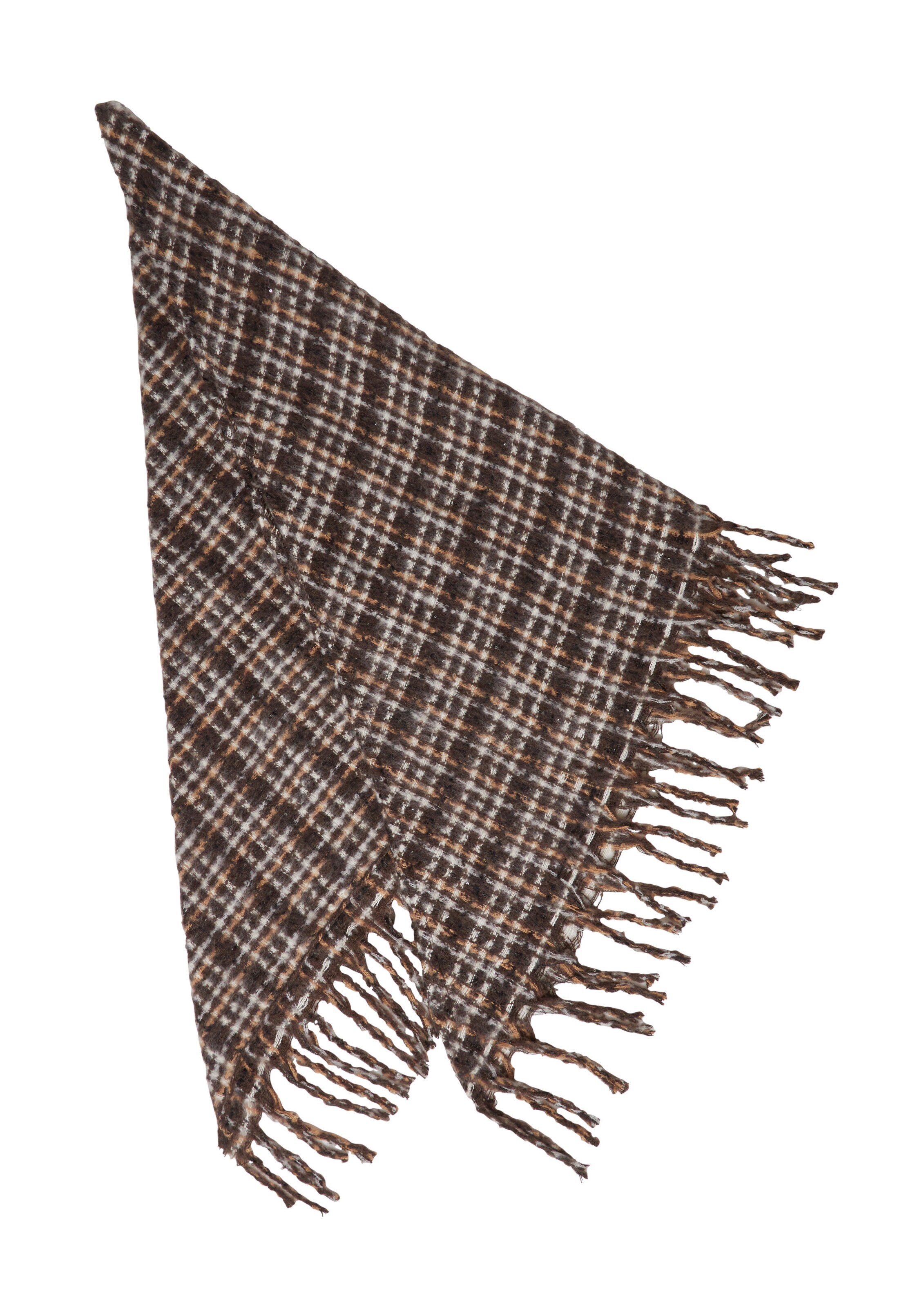 s.Oliver Sjaal in de kleur Donkerbruin / Abrikoos / Wit, Productweergave