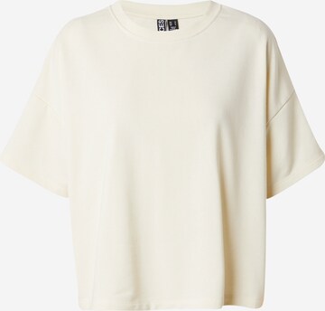 Sweat-shirt 'CHILLI' PIECES en blanc : devant