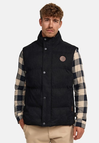 INDICODE JEANS Bodywarmer 'Cobbyn' in Zwart: voorkant