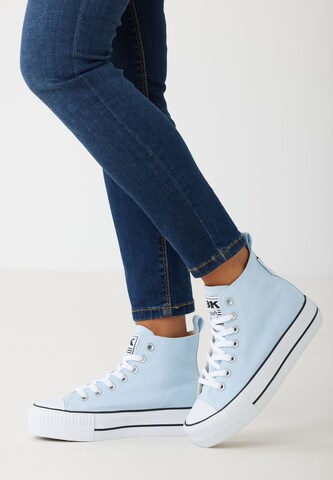 Sneaker alta 'KAYA MID' di BRITISH KNIGHTS in blu: frontale