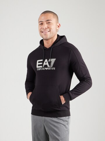 EA7 Emporio Armani Суичър в черно: отпред