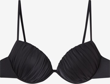 CALZEDONIA Bikini Top in Black: front